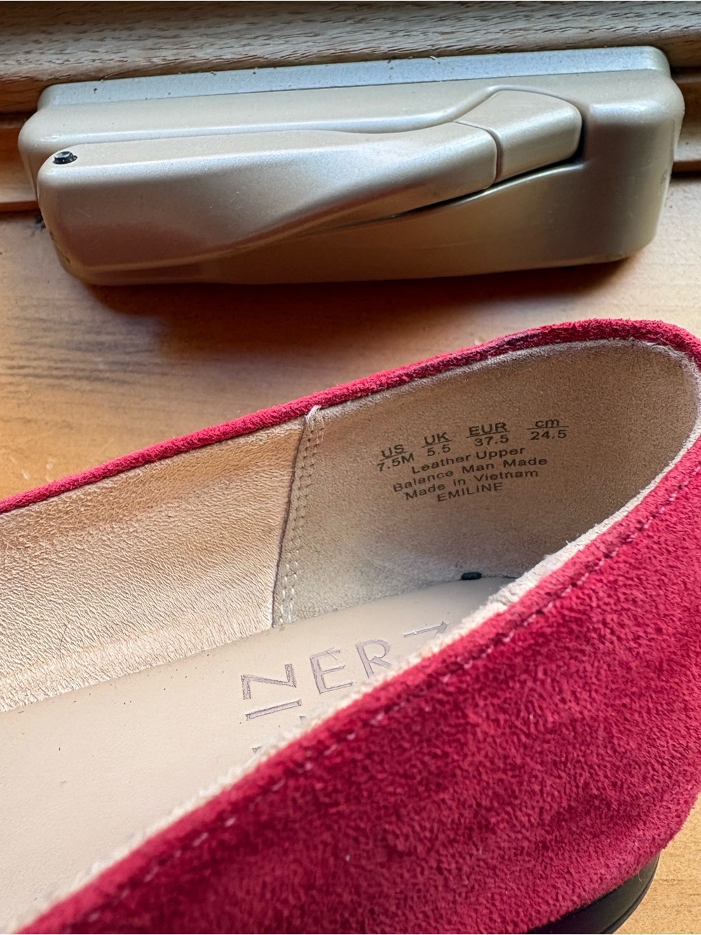 Naturalizer Red Suede Loafers - Picture 3 of 4